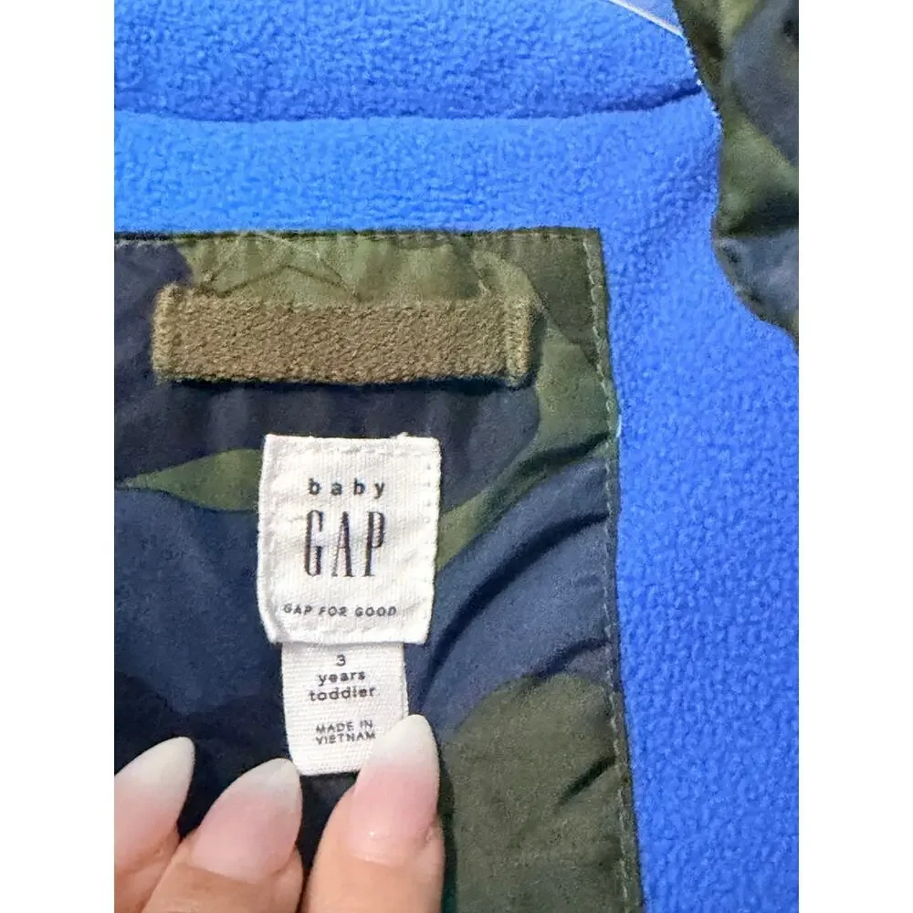 Baby Gap Toddler Camo Puffer Vest Size 3